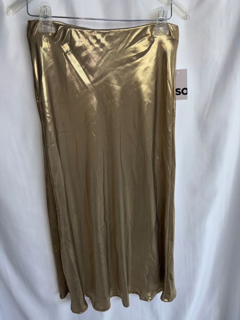 SO Metallic Gold Maxi Skirt, NWT, sz M